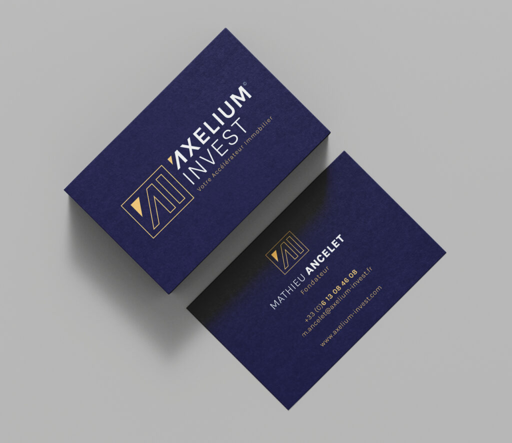 Carte de visite - Axelium Invest immobilier