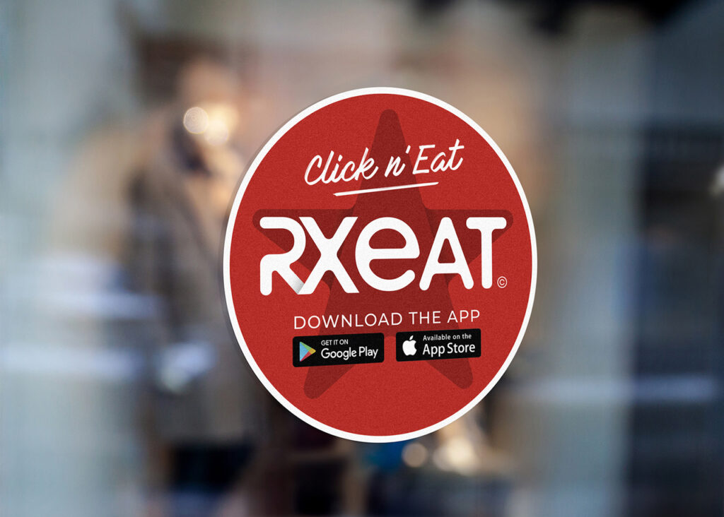 Sticker RxEat livraison, Click n' Eat